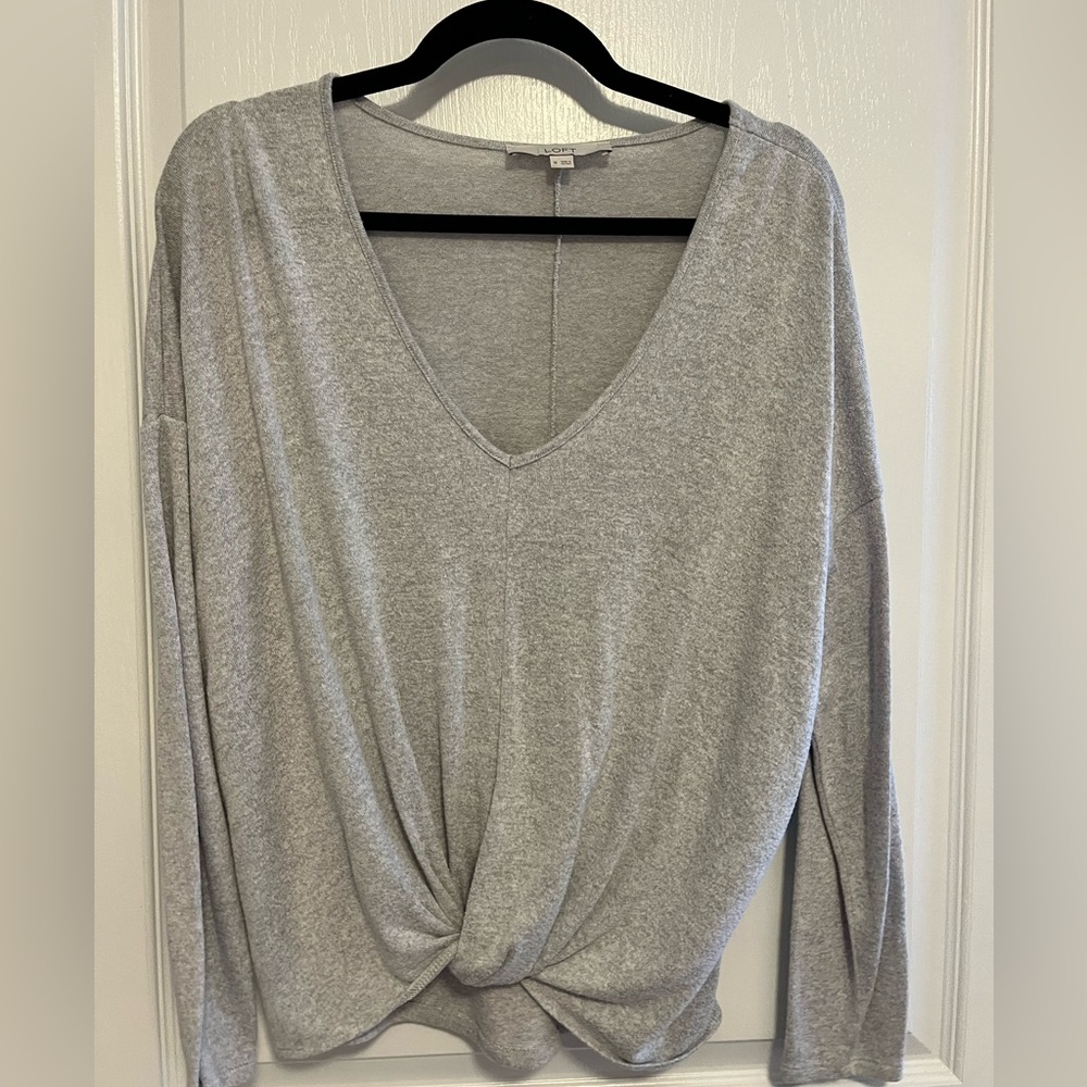 Loft front knot sweater top, Size Medium, Worn Lightly